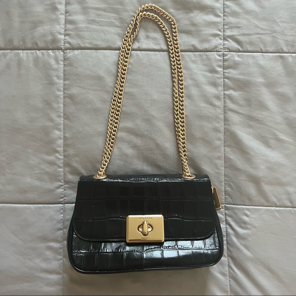 🆕 Coach Croc Crossbody Bag Black